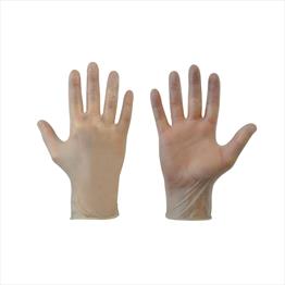 Clear vinyl powder free examination glove