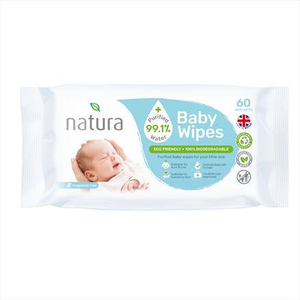 Natura Baby Wipes - Biodegradable